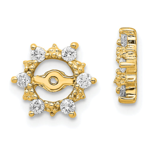 14k AAA Diamond earring jacket
