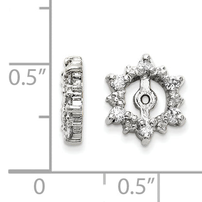 14k White Gold 1/4 Ct. Natural Diamond Earring Jackets