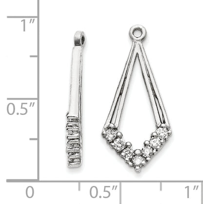 14k White Gold AA Diamond Earring Jacket
