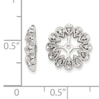 14k White Gold Diamond Earring Jackets