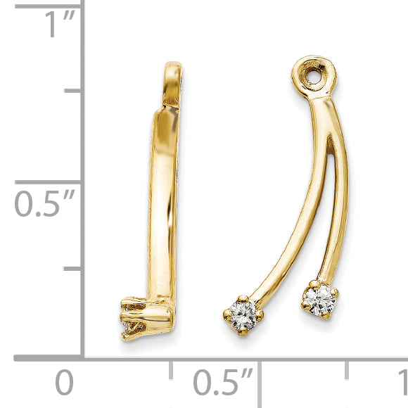 14k A Diamond Earring Jacket