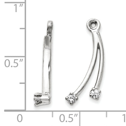 14k White Gold AA Diamond Earring Jacket