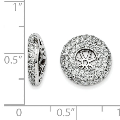 14k White Gold Diamond Earring Jackets