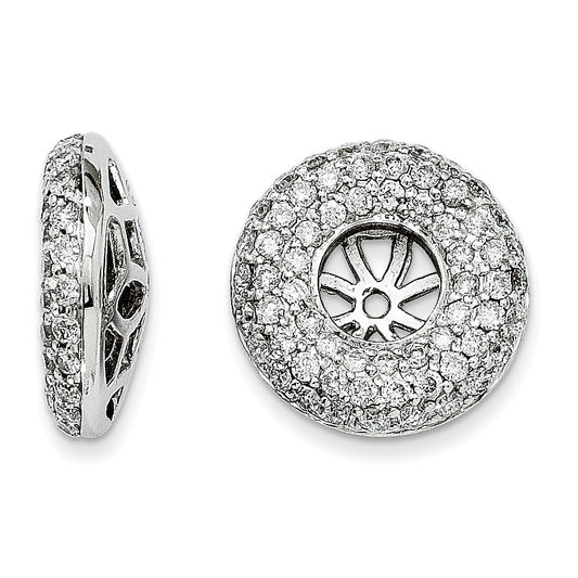 14k White Gold Diamond Earring Jackets