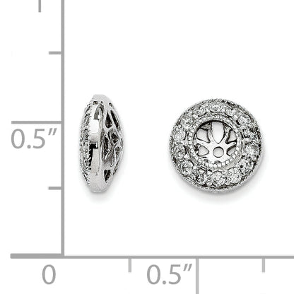 14k White Gold Diamond Earring Jackets
