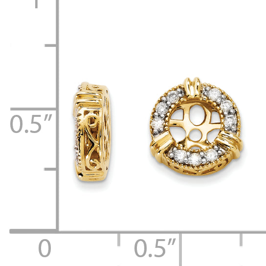 14K Gold Diamond Earring Jackets
