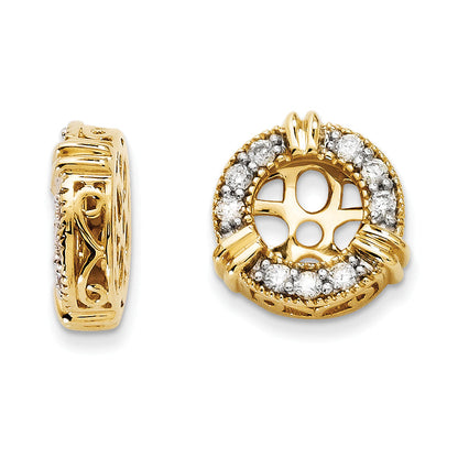 14K Gold Diamond Earring Jackets