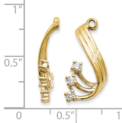14k AAA Diamond earring jacket