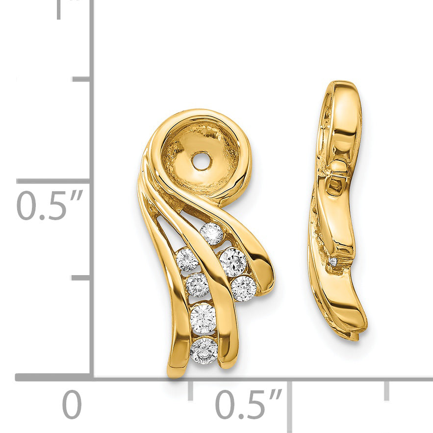 14k AAA Fancy Diamond Earring Jacket