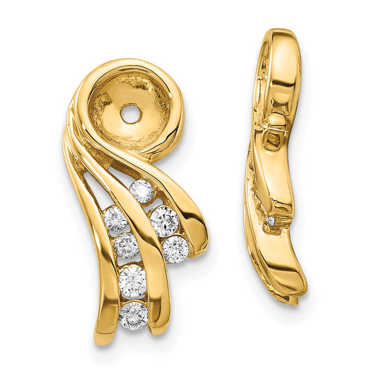 14k AA Fancy Diamond Earring Jacket