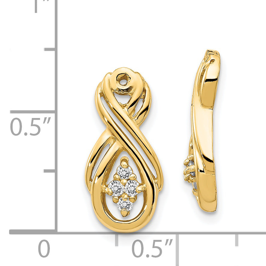14k AAA Infinity Diamond Earring Jacket