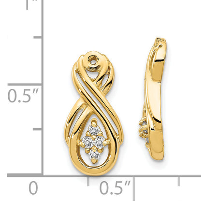 14k AAA Infinity Diamond Earring Jacket