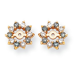 14k Blue dia/AA Earring Jackets