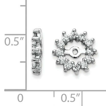 14k White Gold AA Diamond Earring Jacket