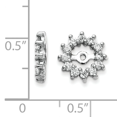 14k White Gold VS Diamond Earring Jacket