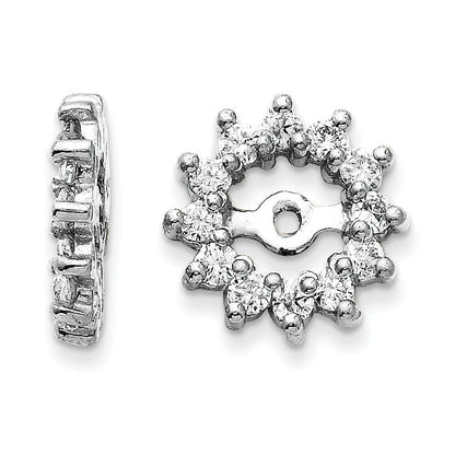 14k White Gold VS Diamond Earring Jacket