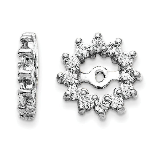 14k White Gold VS Diamond Earring Jacket