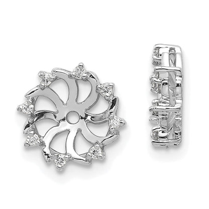 14k White Gold A Diamond Earring Jacket