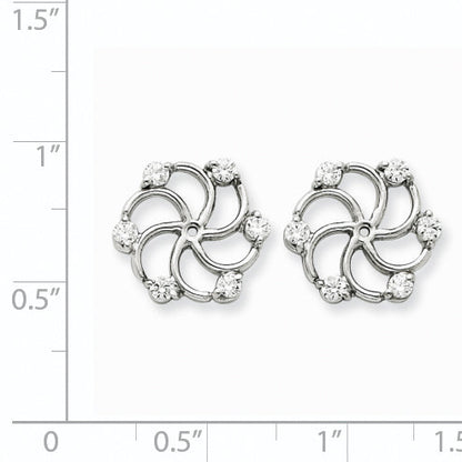 14k White Gold VS Diamond Earring Jacket