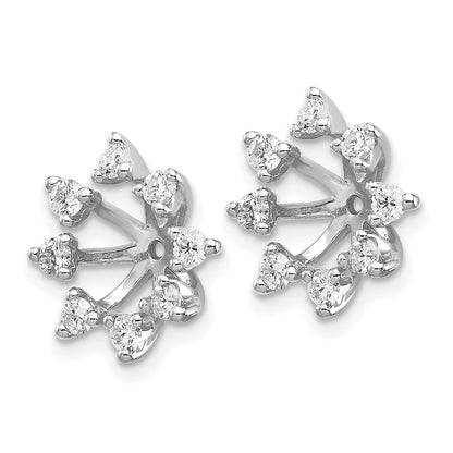 14k White Gold A Diamond earring jacket