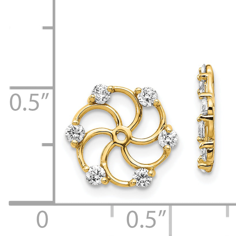 14k A Diamond Earring Jacket
