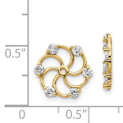 14k A Diamond Earring Jacket