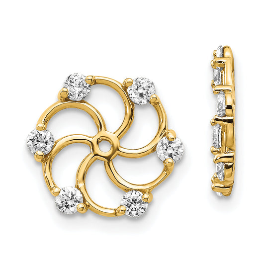 14k A Diamond Earring Jacket