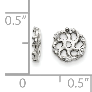 14k White Gold VS Diamond Earring Jacket