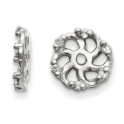 14k White Gold VS Diamond Earring Jacket