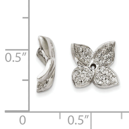 14K White Gold Diamond Earring Jacket