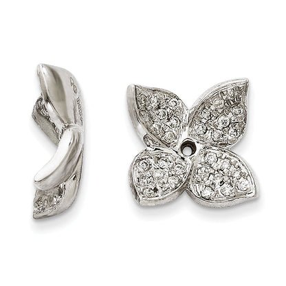 14K White Gold Diamond Earring Jacket