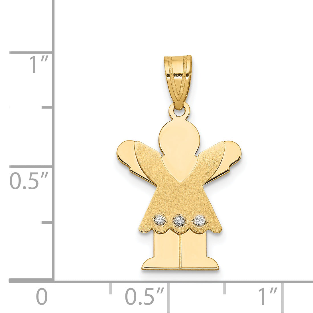 14k A Diamond kid pendant