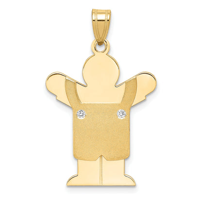 14k A Diamond kid pendant