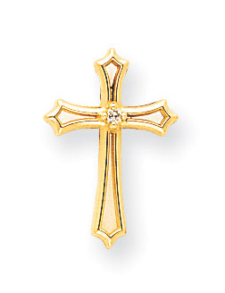 14k VS Diamond cross pendant