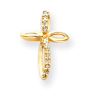 14k A Diamond cross pendant