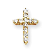14k A Diamond cross pendant