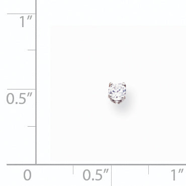 14k White Gold AA Quality Complete Diamond Stud Earring