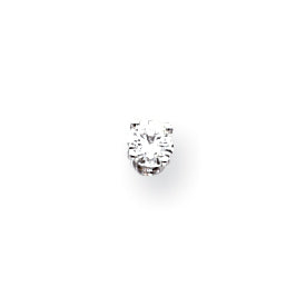 14k White Gold AAA Quality Complete Diamond Stud Earring