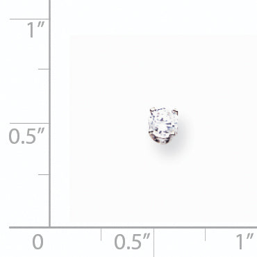 14k White Gold AA Quality Complete Diamond Stud Earring