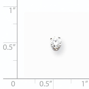 14k White Gold AAA Quality Complete Diamond Stud Earring