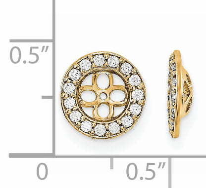 14KY AAA Diamond Earring Jacket